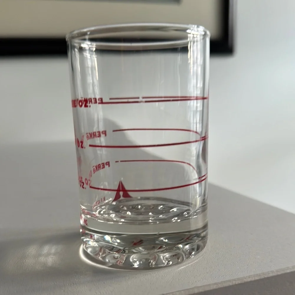 Vintage Glass Pharmaceutical Measuring Glass with Weighted Bottom